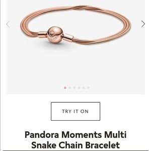 Rose Gold Pandora multi chain bracelet